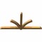 Ekena Millwork Redmond Rough Sawn Timber Gable Bracket, Western Red Cedar, 84"W x 42"H x 4"D x 4"F, 12/12 Pitch GBW084X42X0404RED00RWR - alternate 3